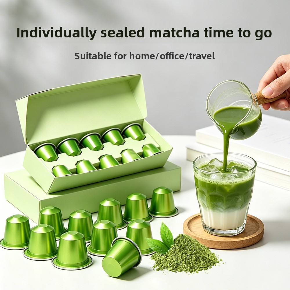 Wholesale Flavored Matcha Capsules &amp; Sachet Pack Pods for Coffee Machines-Instant Tea Powder 2g Per Serving