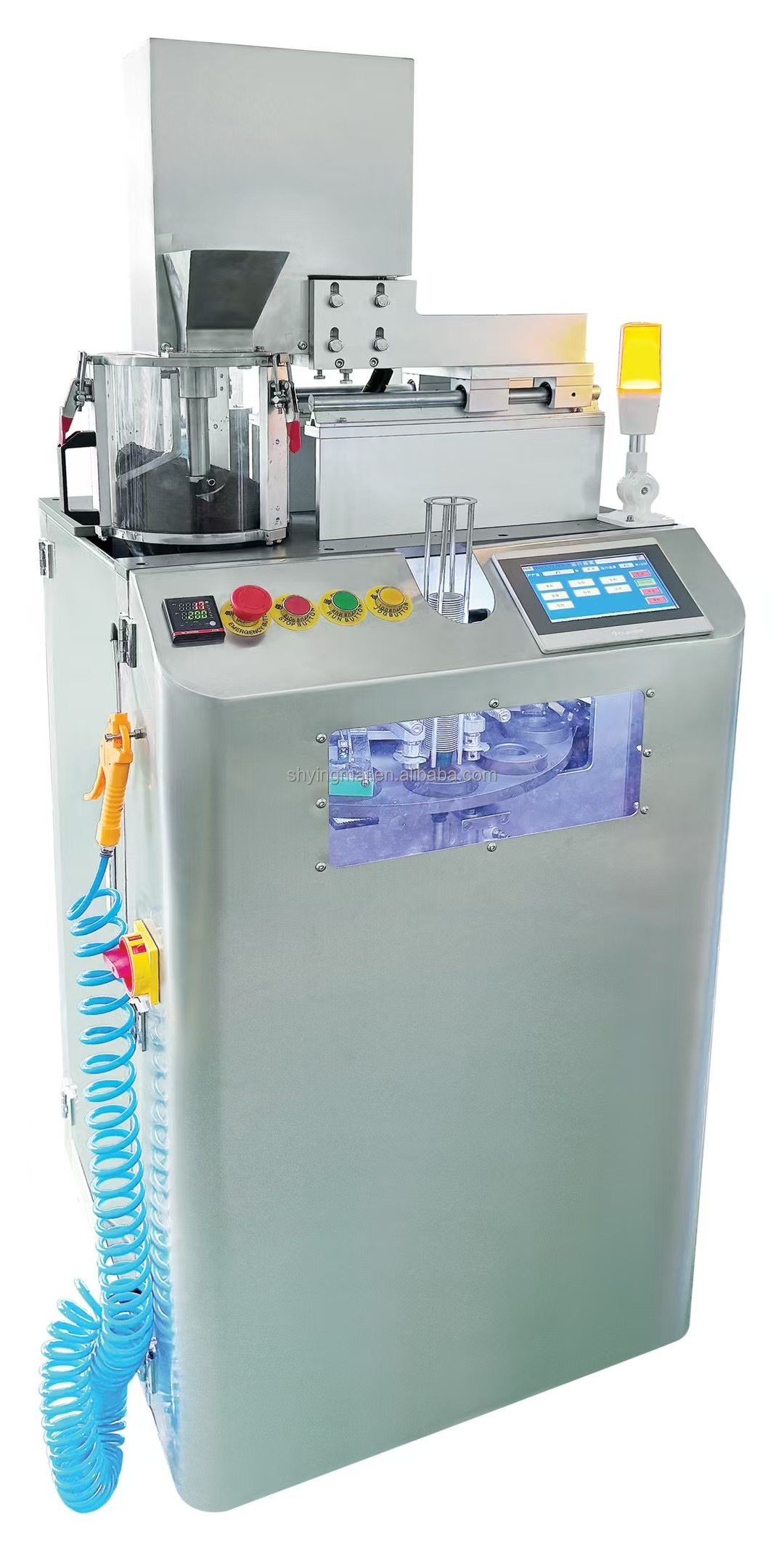 Small Automatic Rotary Powder Making Aluminium K Cup and Pod Filler Empty Nespresso Coffee Capsule Filling Sealing Machine