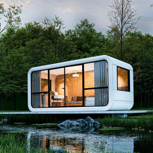 2026 Modern Garden Office Apple Cabin Pod Luxury Prefabricated Space Capsule House For Resort Hotel