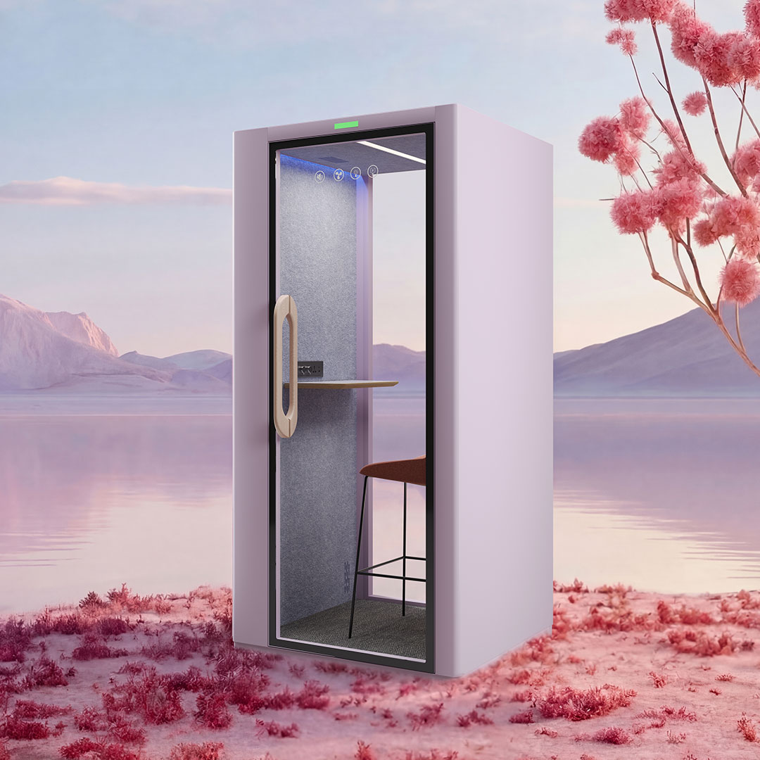 High Quiet Privacy Portable Soundproof Indoor Pod Office LED Lighting Easy Assemble Work Pods Phone Study Cabin Booth for Sale