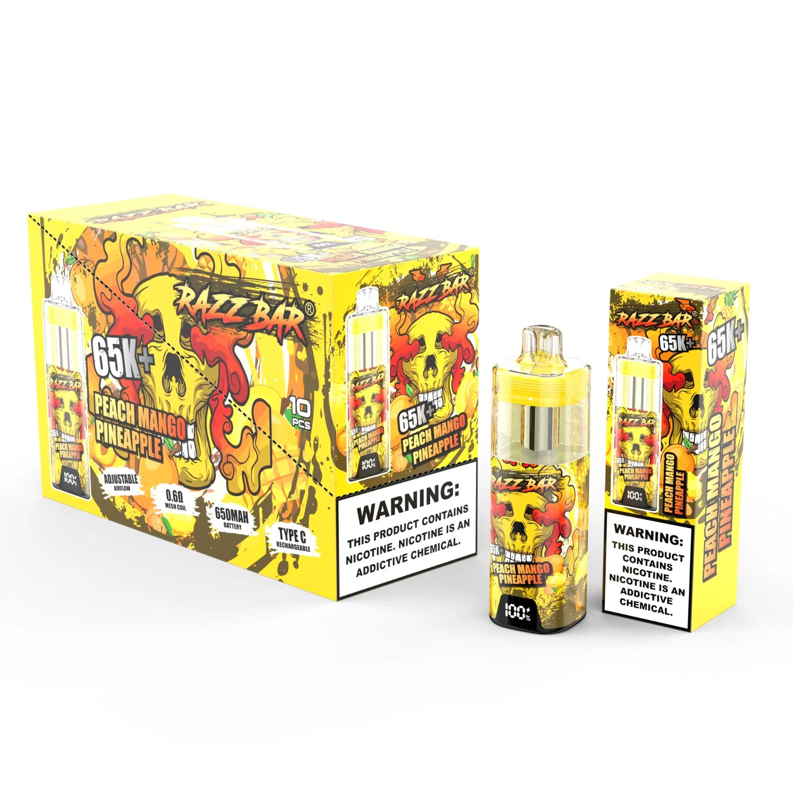 Madrid Wholesale Disposable Vape Razz Bar 65K 60K EU Warehouse Vape Pen Vaping Pod Vape Tornado Puff Ecig Vaporizer Puff Bars Disposable Vape Razzbar Vapers 65K