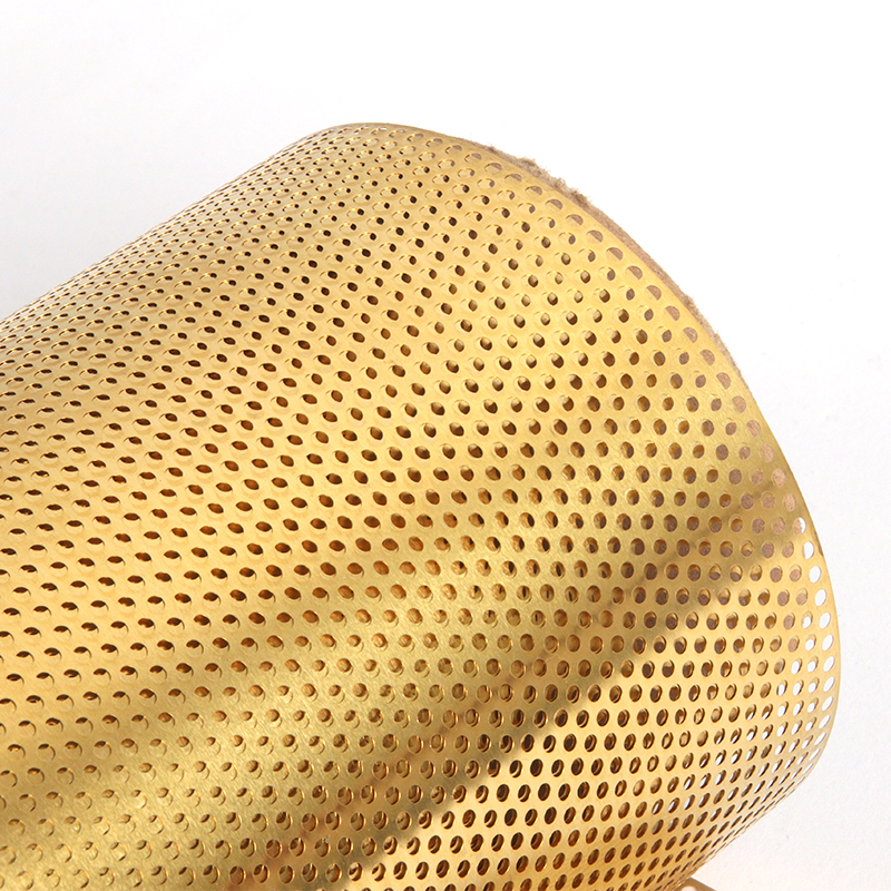 High Quality Brass Perforated Coil Screen Mesh, Round Hole Perforated Metal Sieve Coil From China