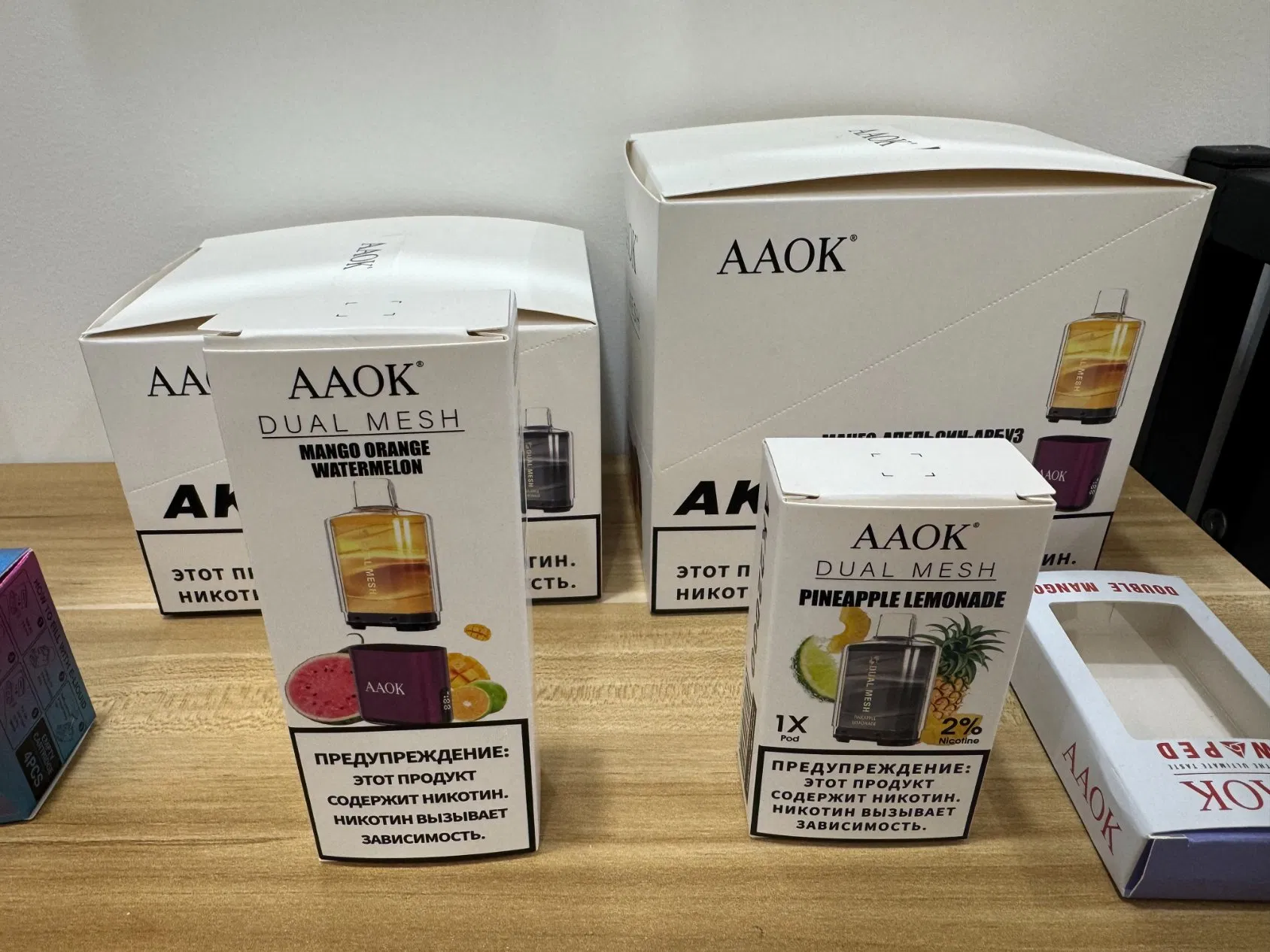 Aaok 36000 Puffs Prefilled Pod System E Cigarettes Vape Puff with 40ml Prefilled Pod Mesh Coil 850mAh Rechargeable Battery Pen Vaper Device
