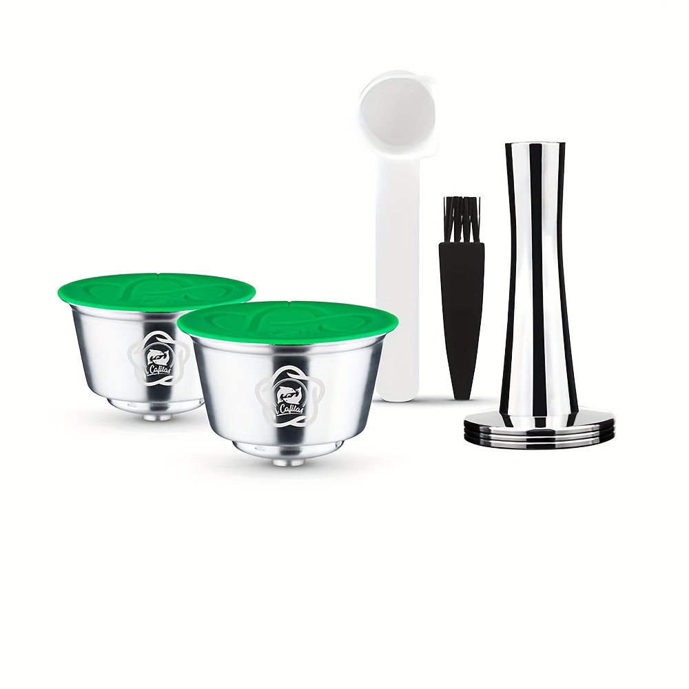 Stainless Steel Reusable Coffee Capsule Refill Pods for Espresso Coffee Maker-High Quality Refillable Filter Perforated Design