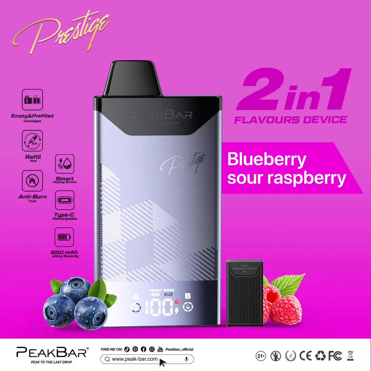 Rechargeable Disposable Pod System with Optimal 650mAh Battery
