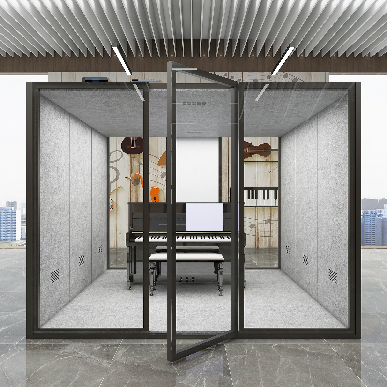 8-12 Persons Open Office Video Conference Room Team Work Acoustic Booth Soundproof Meeting Pod