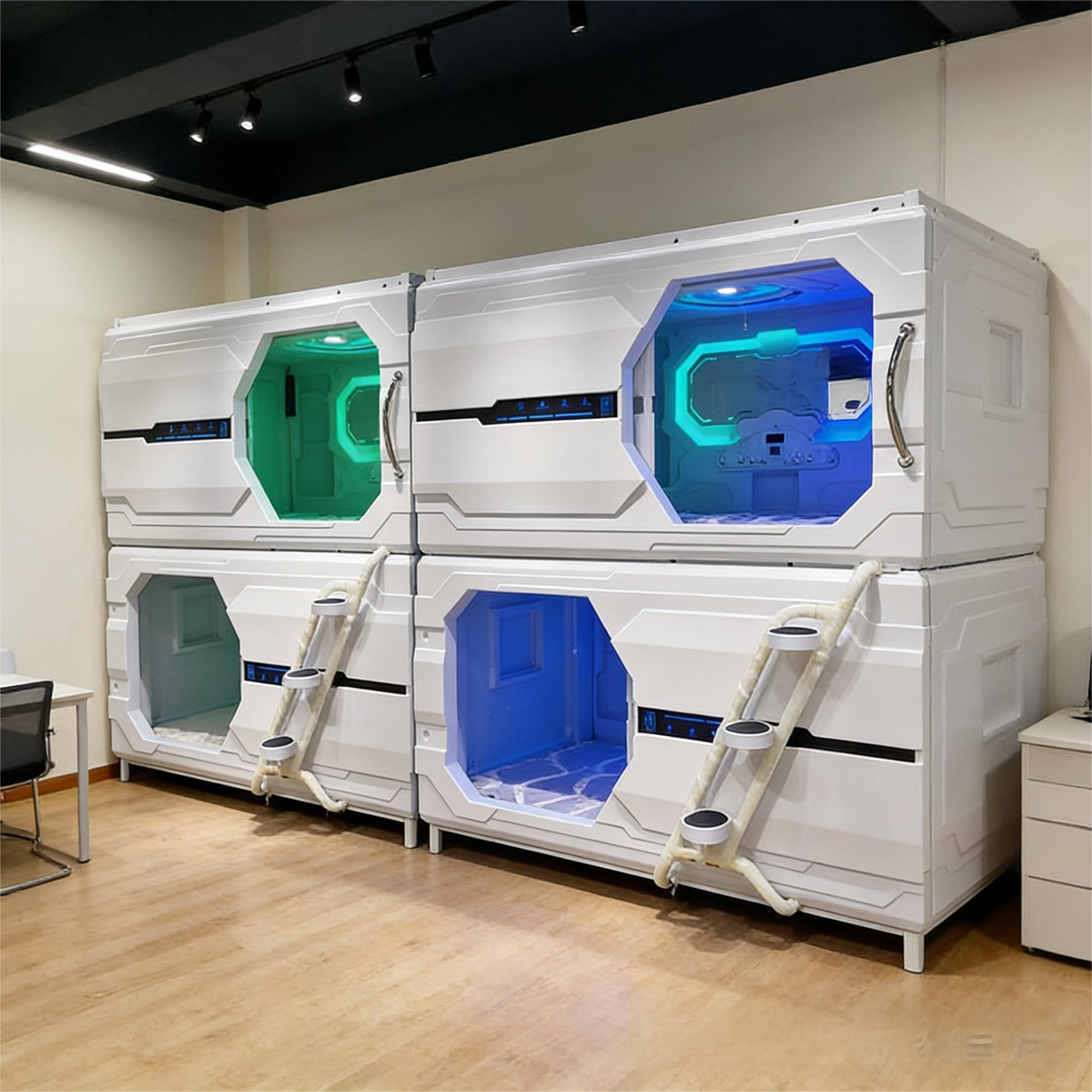 Luxury Smart Capsule Pod for Hotel Hostel Dormitory Single Sleeping Cabin Soundproof Space Saving Sleep Pod