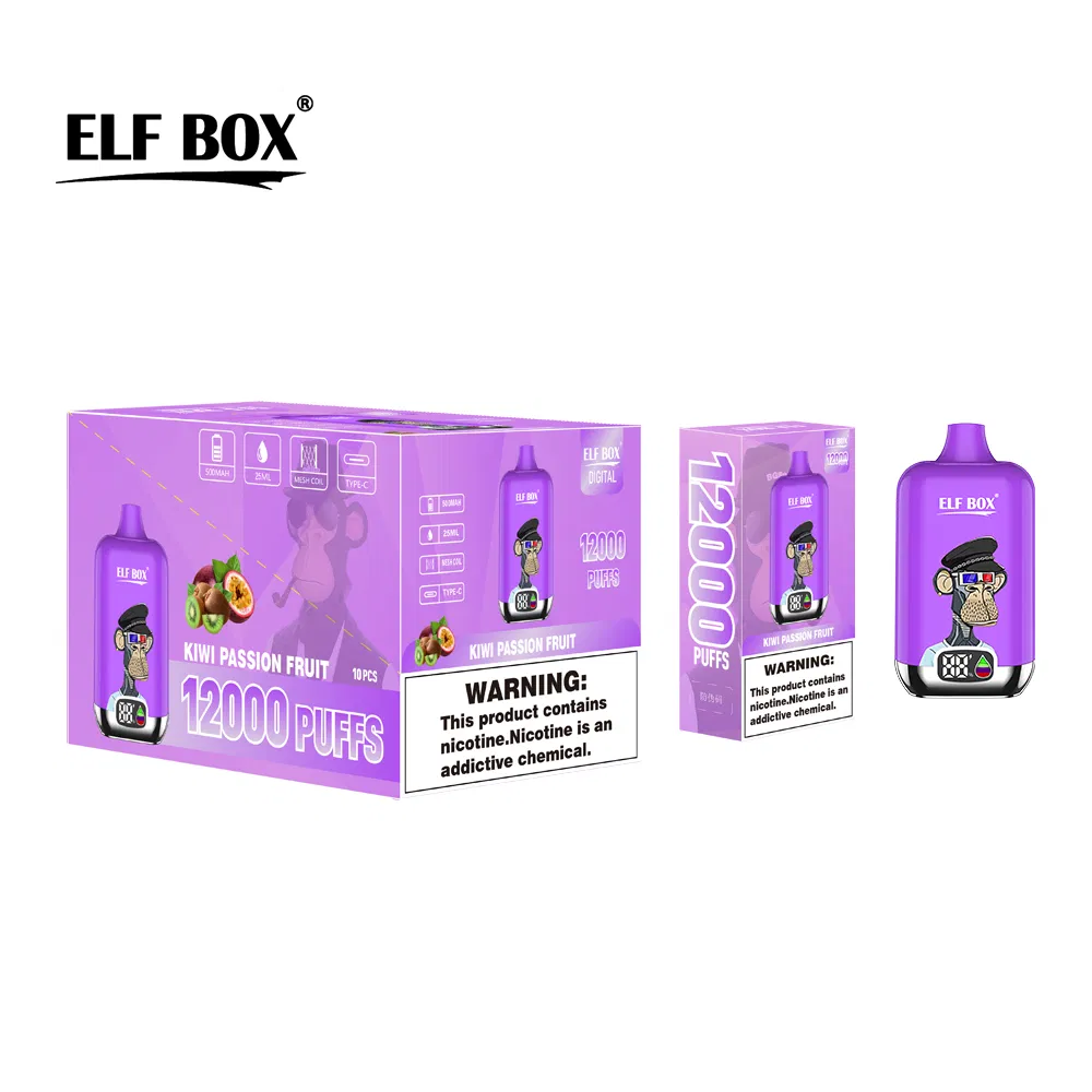 Factory Vape Shop Supply Elf Box Digital 12000puffs Disposable Vape Pod E Cigarette Wholesale Pen Style E-Cigarette Disposable Vape