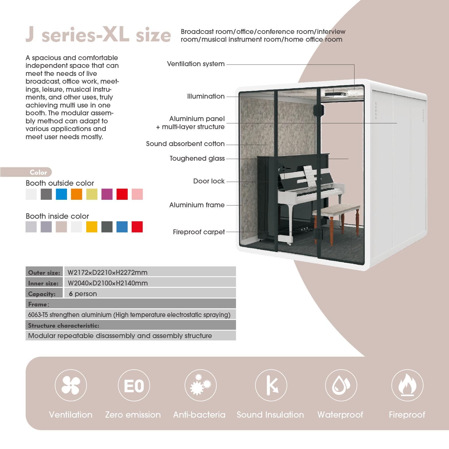 The Multi-functional Pod Is Soundproof and Environmentally Friendly, Making It Suitable for Use in Home Offices