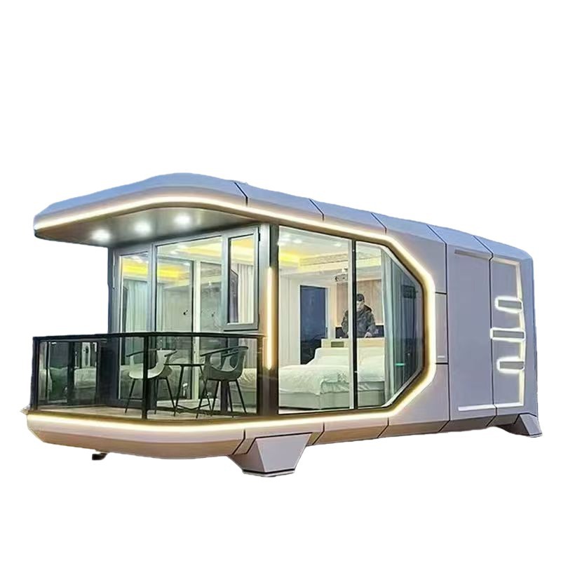 Stylish Compact Foldable Prefab Mobile Capsule Pod Luxury Outdoor Living Unit for Holiday Park Glamping Farmstay Tourism Lodge