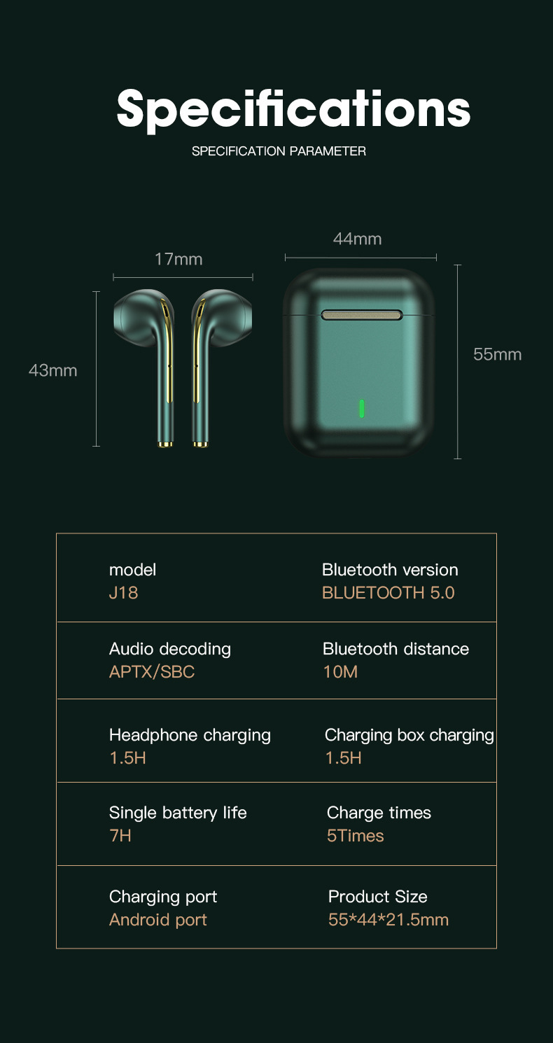 Air Pro Pods Mini BT Wireless In-Ear Earbuds TWS Buds with LED Battery Indicator In-Ear Headphones Mobile Gadgets
