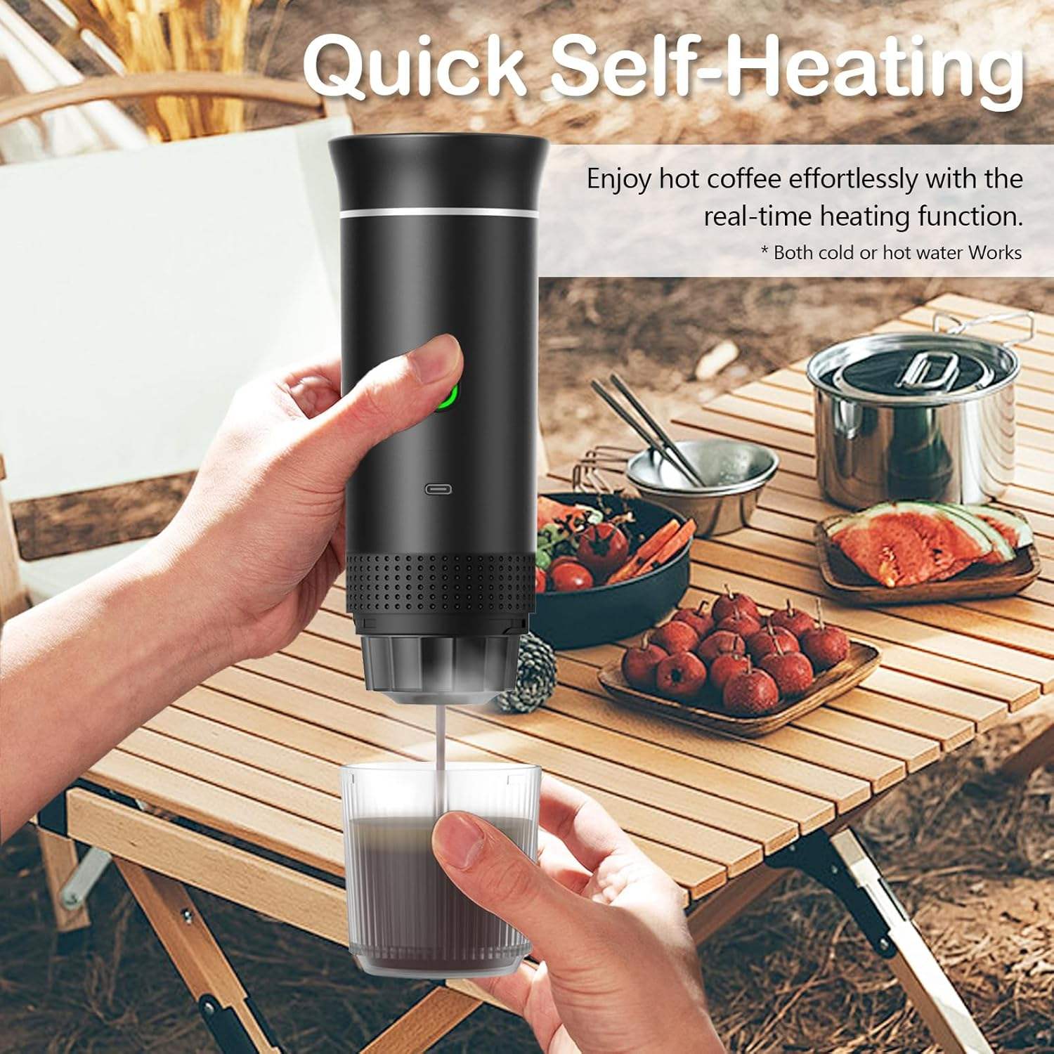 Portable Outdoor Espresso Coffee Maker Pod Mini Machine Mini Outdoor Coffee Brewer