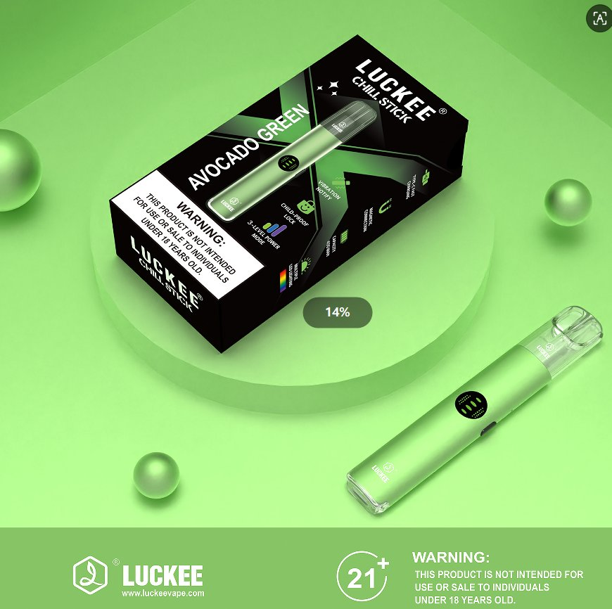 Customized Brand Luckee Chill Stick Prefilled Pod System with 3 Mode Indicator Lights Vape Pen Cartridge Device
