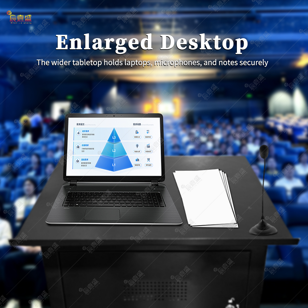 Full Color HD Tabletop TV Gob Mobile Portable Smart Lectern Digital Podium with LED Screen Display for Conference Classroom