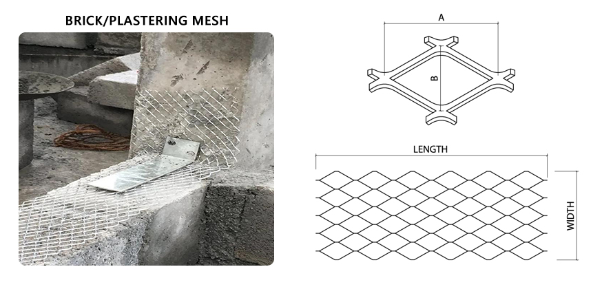 Brick Mesh Product Dimensions