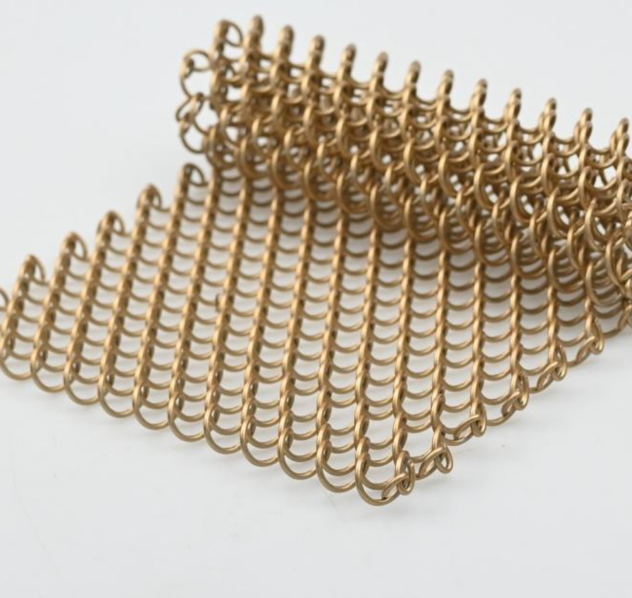 Premium Coil Wire Mesh Drapery | Aluminum-SS Blend with Track for Ceiling Partition Decor
