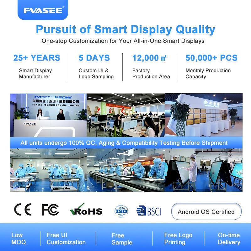 Wireless 32Inch Portable Smart TV with 120Hz Screen 6GB 128GB Floor Standing Rechargeable Kiosk Display