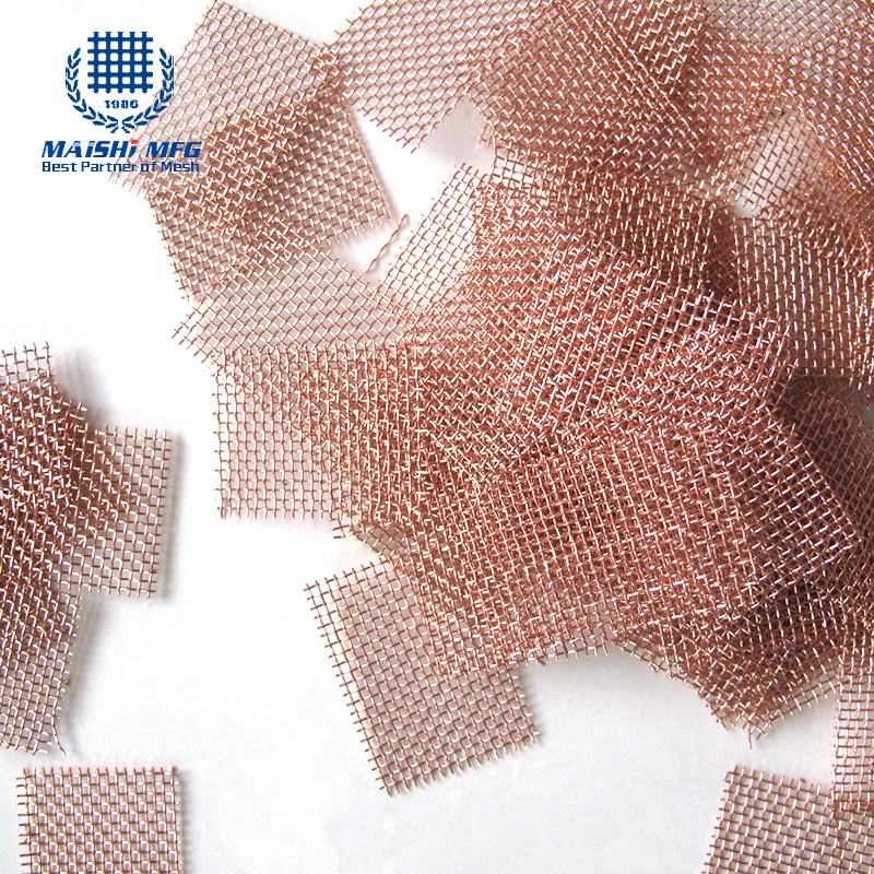99.9% Pure Copper Mesh for EMI RFI Shielding, 100 200 Mesh Red Copper Wire Mesh for Faraday Cage