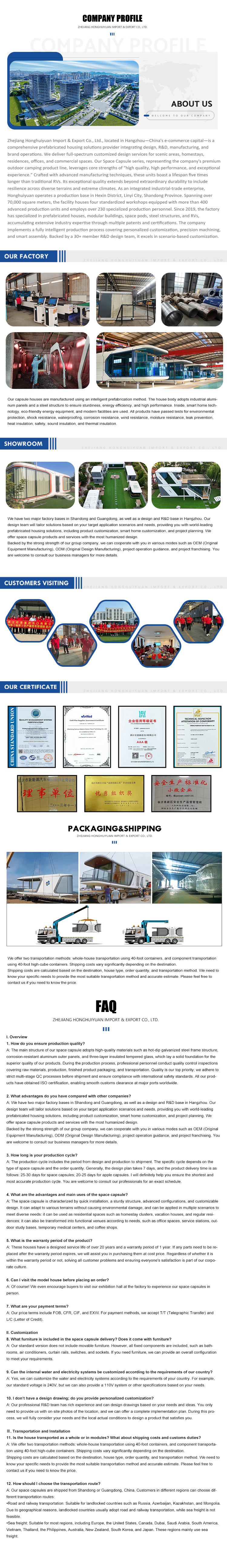 Luxury Portable Smart Space Capsule Pod 2025 Modular Waterproof Prefab for Lakeside Hotels