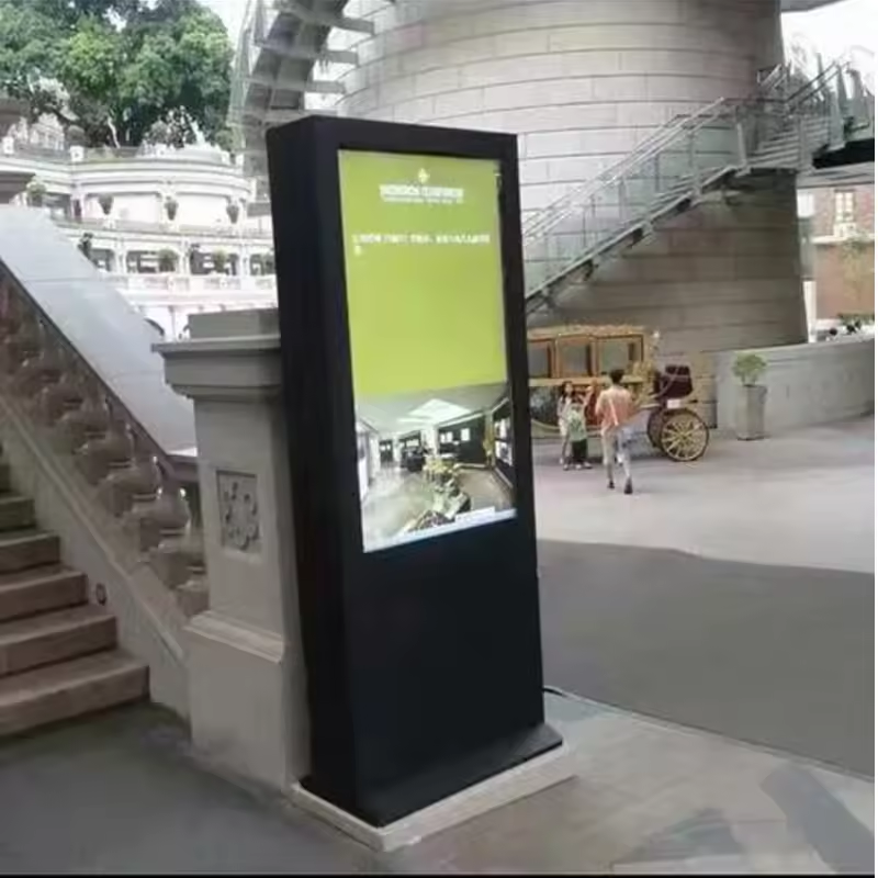 High Brightness Totem Kiosk Waterproof Outdoor Advertising Display Player LCD Floor Stand Outdoor Advertising Digital Signage