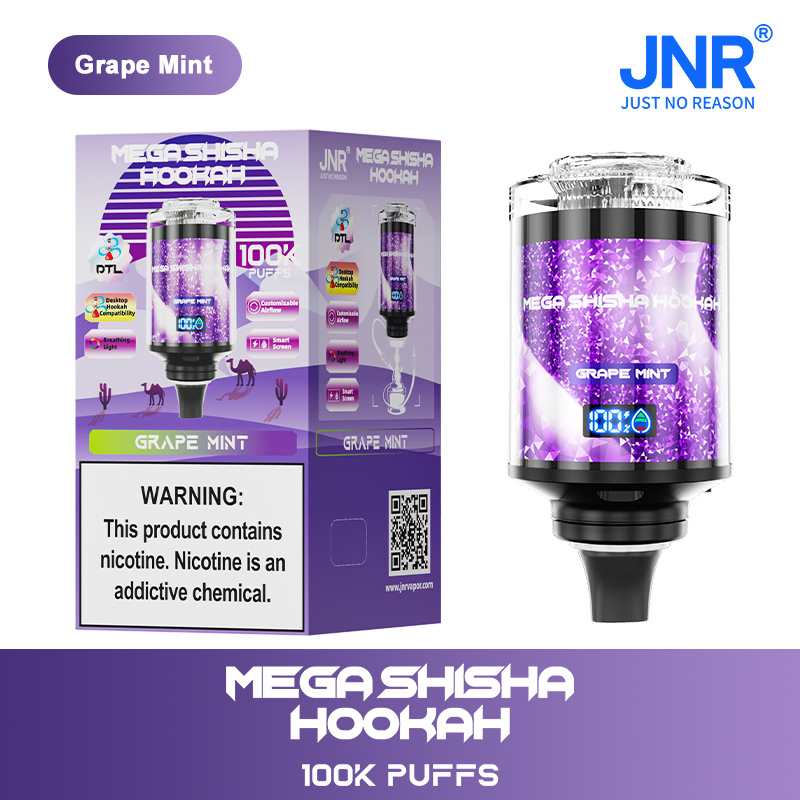 Jnr Mega Shisha Hookah 100K Puff 2025 Hot Sale Wholesale Cheap Eco-Friendly Disposable Vape