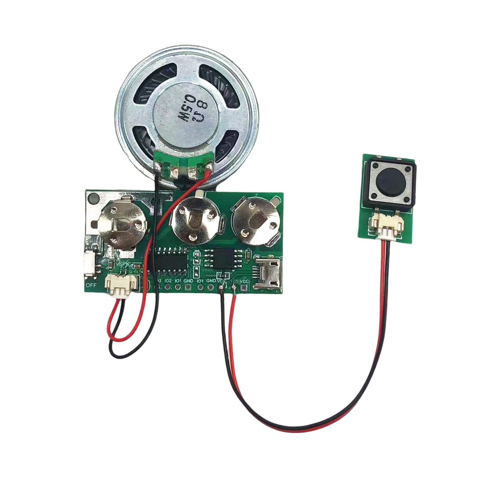 USB Downloadable Sound Module Light &amp; Push Button Activated Speaker for Greeting Card &amp; Gift Box for Personalized Messages