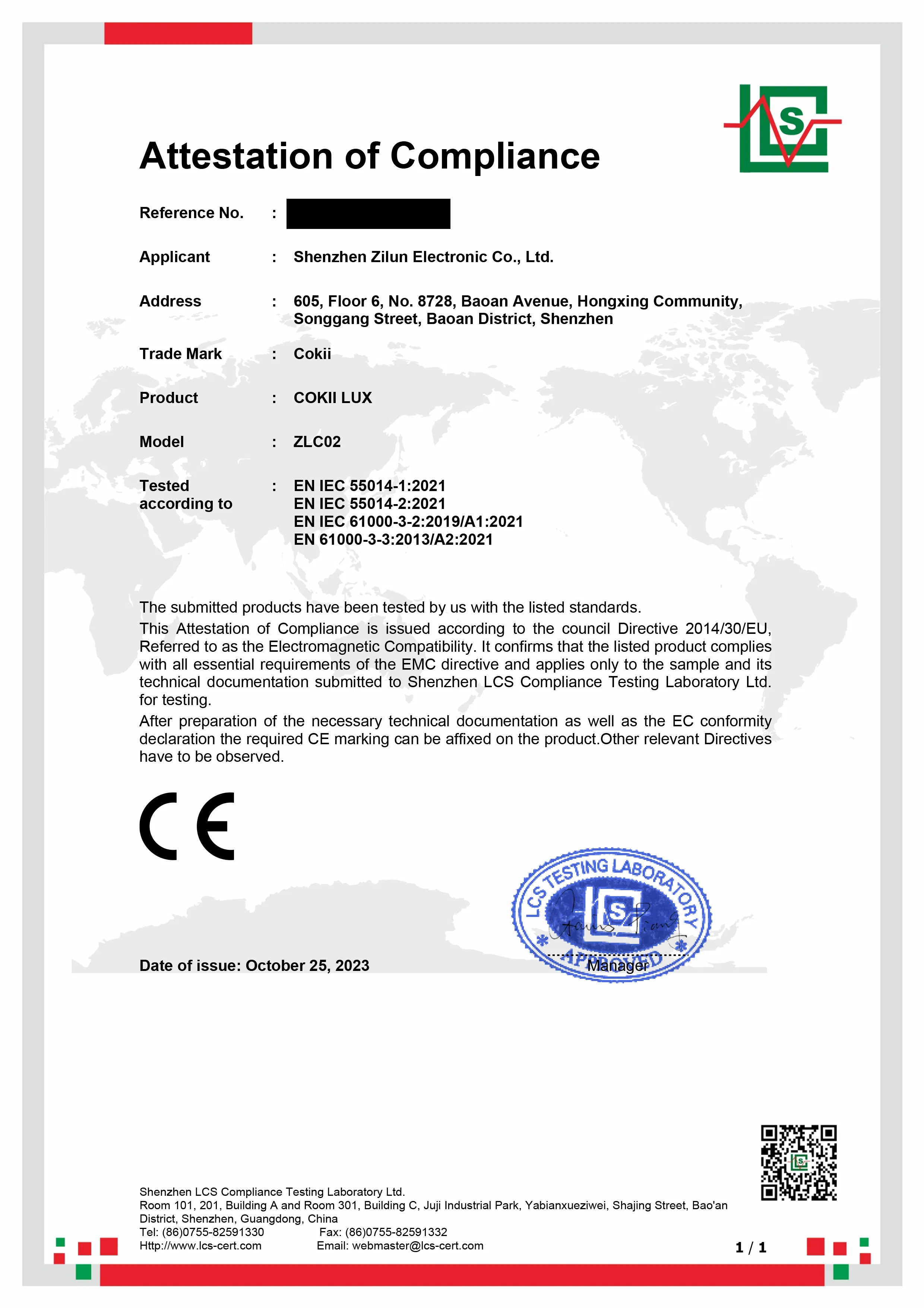 CE Certificate