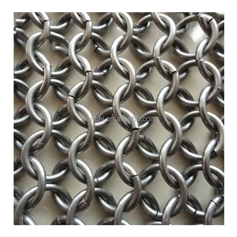 Factory Sale Welded Chain Link Mail Curtain Metal String Cascade Coil Drapery Mesh Curtains Ring Mesh