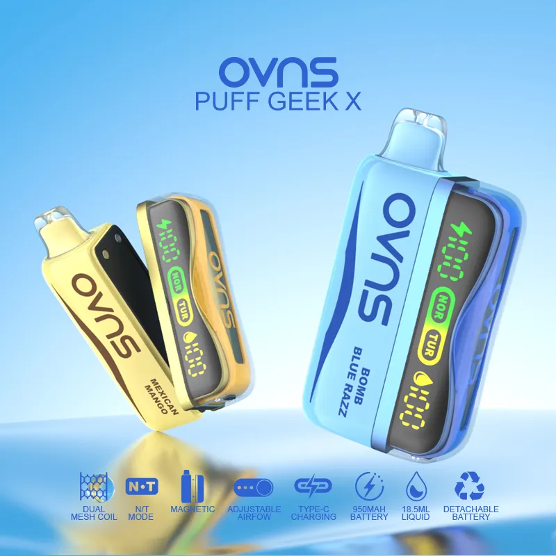 Replaceable Prefilled Pod Kit 18.5ml Recharge Full Screen Display 30K 30000 Puff Vape 50mg Pod System with Rechargeable Power Bank