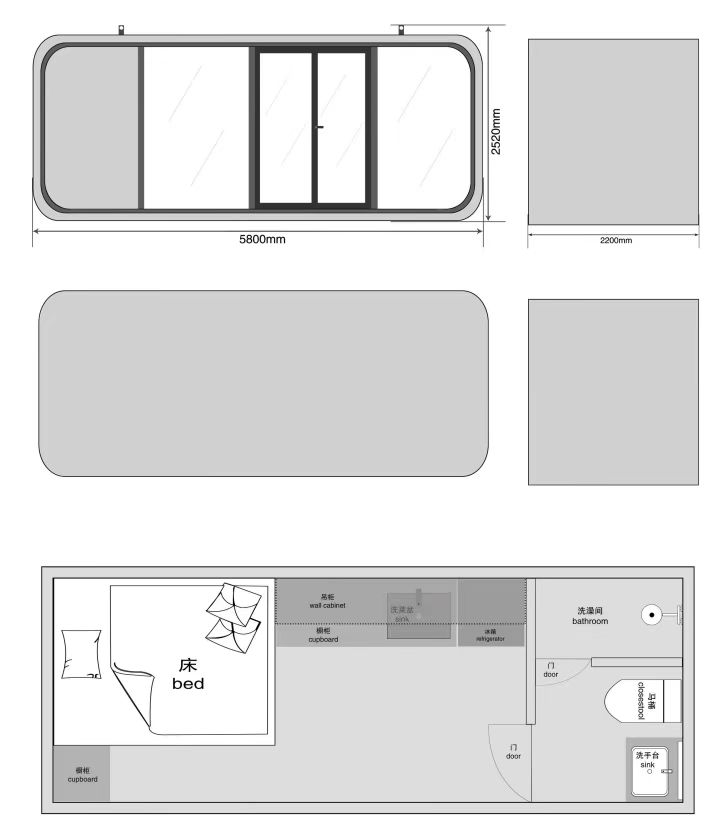 Luxury Prefab Capsule Assembly