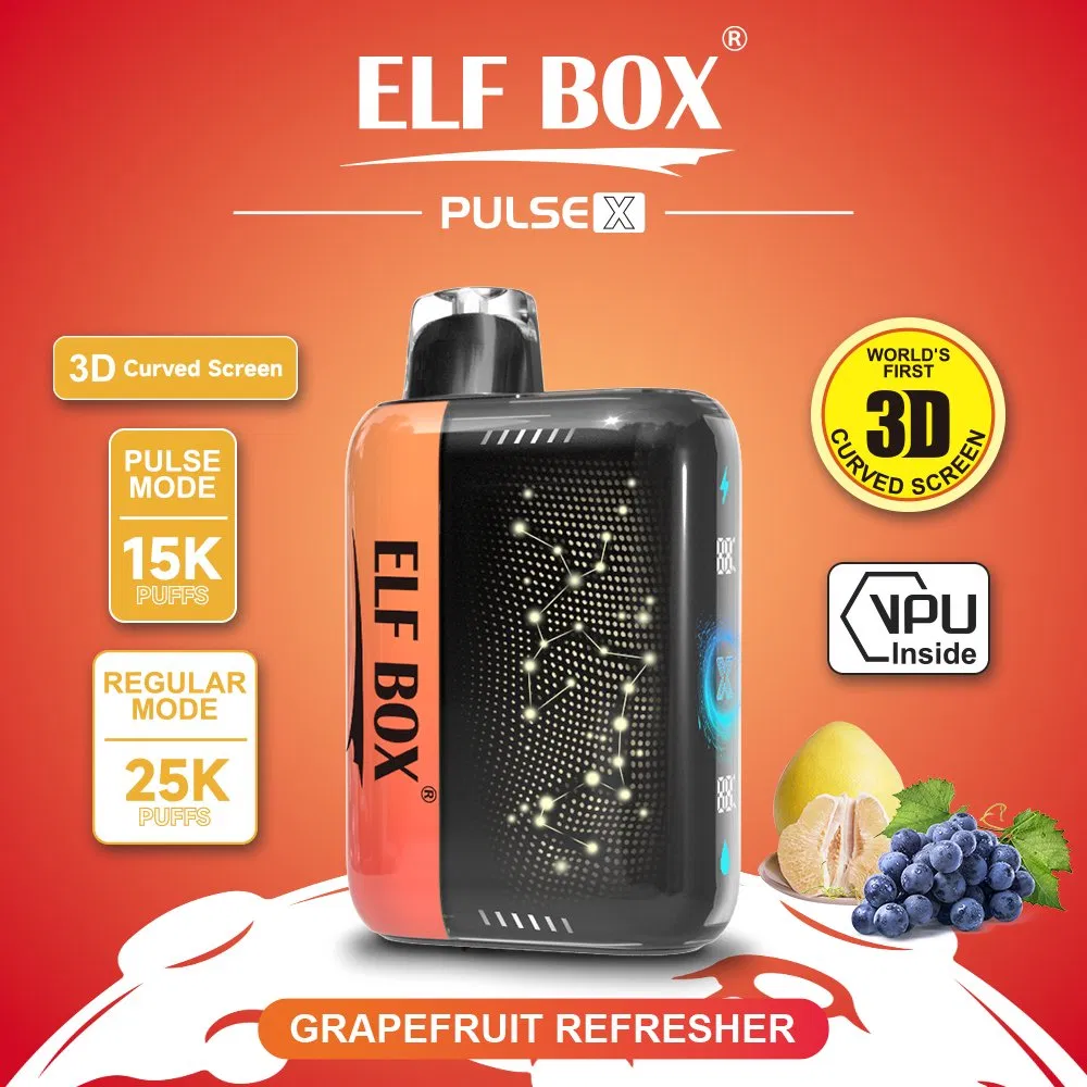 Nl Spain Distributors Elf Box Pulse X Eco-Friendly Disposable Vape 15000 Puff Vape 15000-25000 Puff Sizes Recyclable Parts Natural Flavors