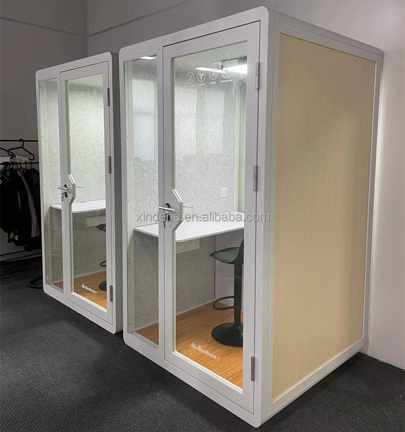 Modern Privacy Pods Calling Mini Phone Booth Resting Indoor Office Pods Power Supply Systems Ventilation Comfortable Space