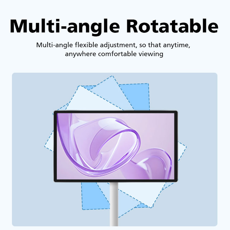 Waterproof Monitor Touch Screen Portable Smart TV Android Smart Display Screen Rechargeable Lcd Stand TV With Wheels