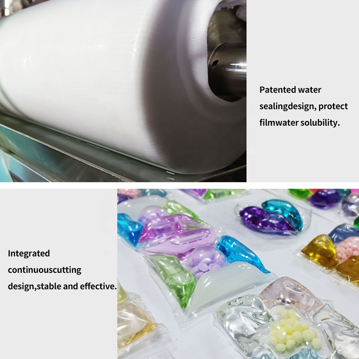 Laundry pod filling machine detailed view 2