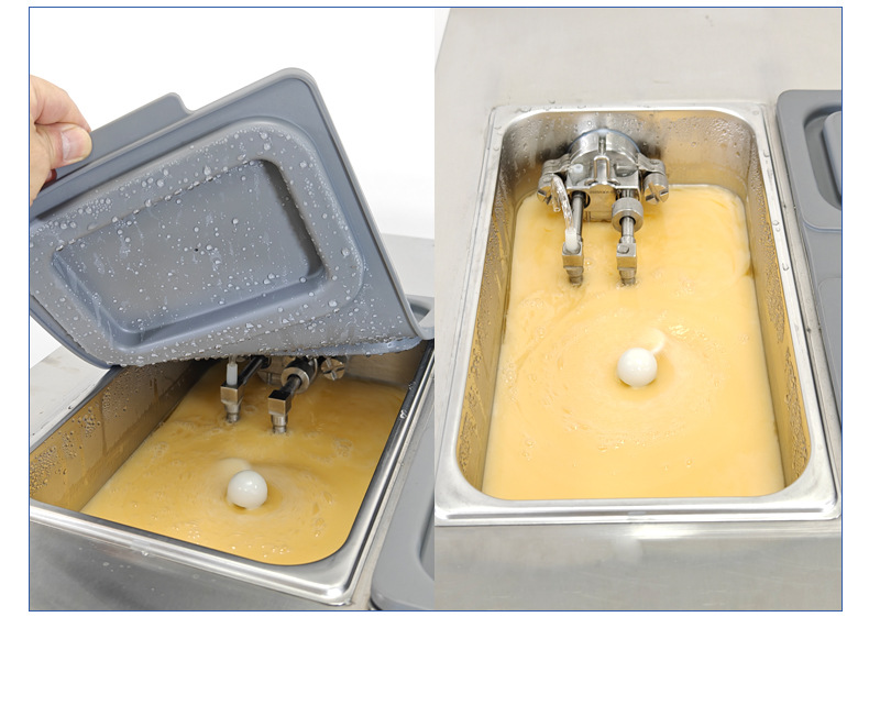 3 Flavour Double System with Gear Pump with Shortage Alarm Pre-cooling Stirring Night Freshness Mode Can Be Played Continuously
