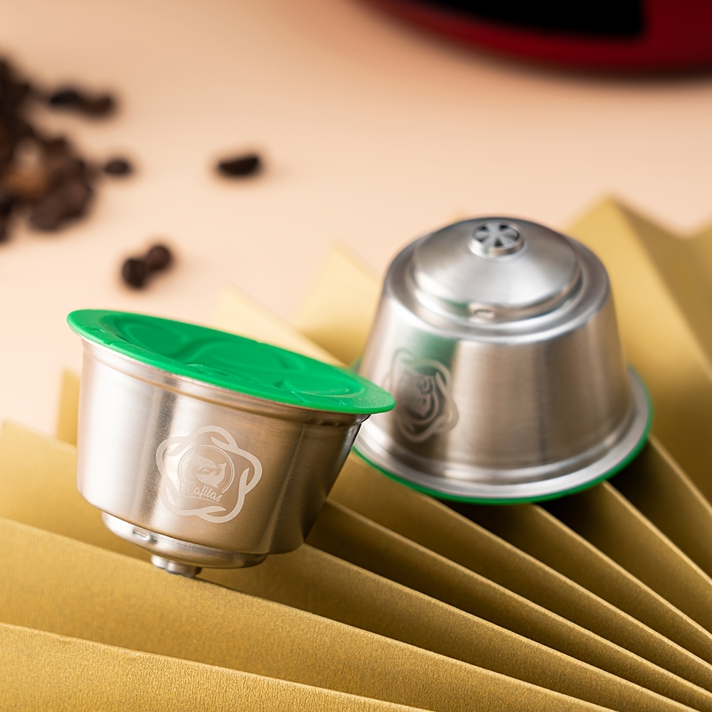Stainless Steel Reusable Coffee Capsule Refill Pods for Espresso Coffee Maker-High Quality Refillable Filter Perforated Design