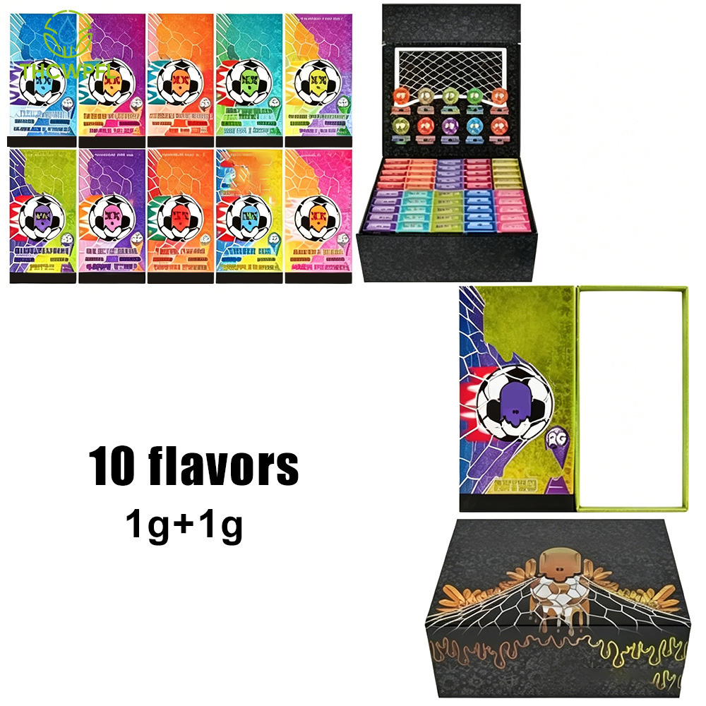 Latest Custom Empty Luxurious Cartridge Pen Packaging Packman Double Flavor 2 Gram Disposable Cartridge with Football