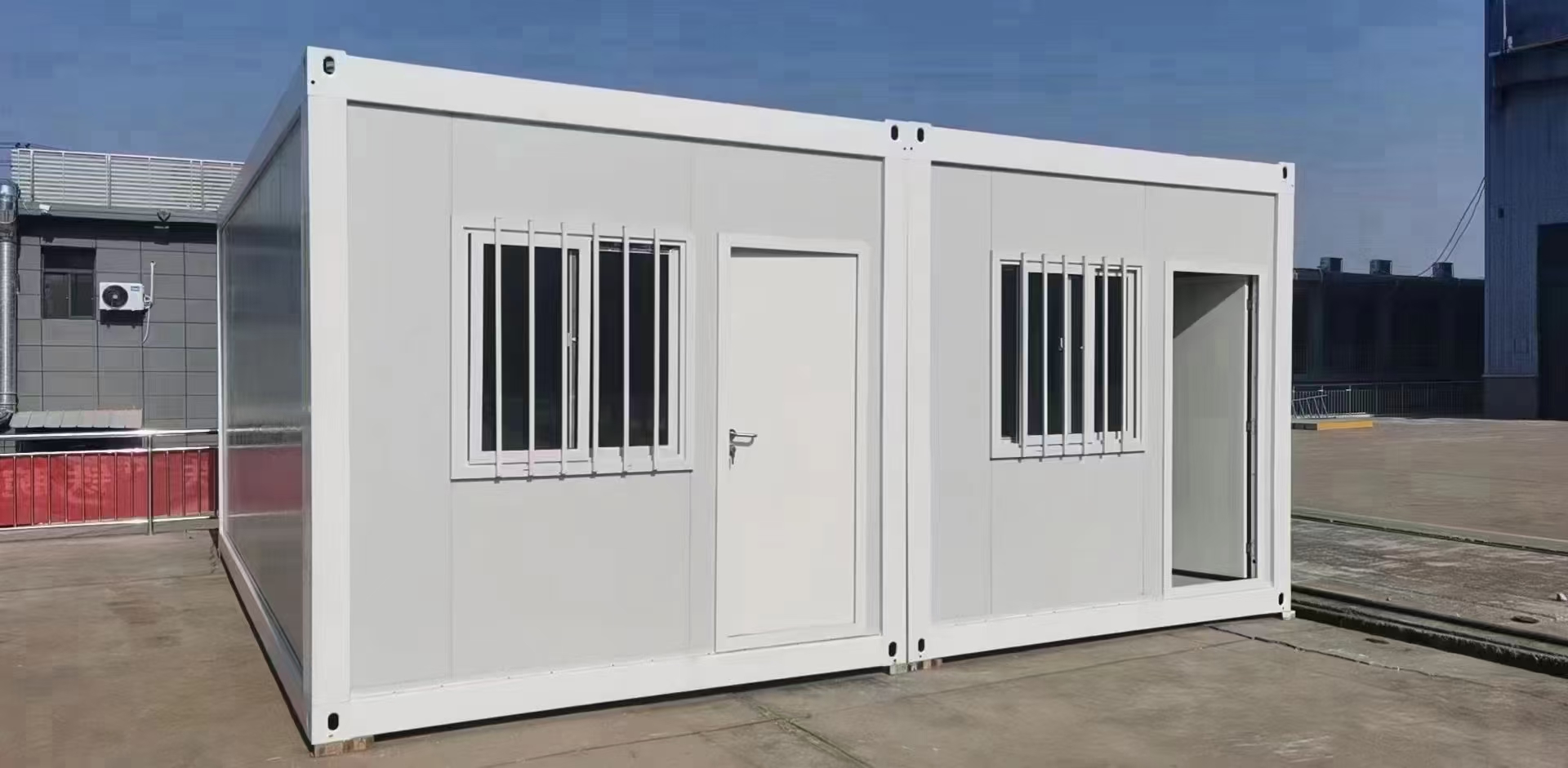Modular Fitness Gym Pod 40HQ Container Loadable Prefabricated Sports Locker Room Portable Ticketing Gate Security Booth