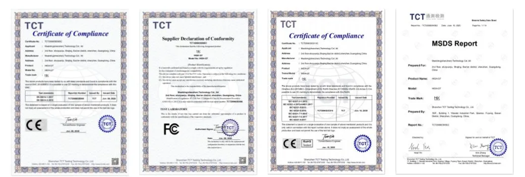 Production Certification for JAM BOX