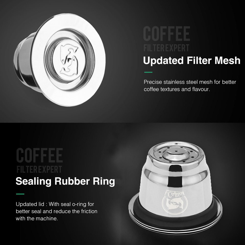 High Quality Manual Stainless Steel Reusable Refillable Filter Coffee Pod Capsule for Coffee Machines