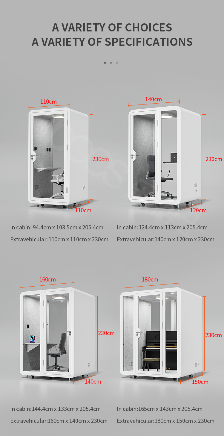 For recording room telephone booth live broadcastmultisize office building shopping mallportable soundproof office pod