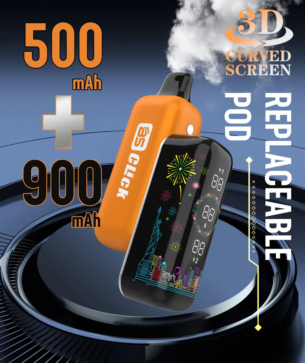 Factory Supply 20000 Puff E-Cigarette with Mesh Heating BS Click Replaceable Pod System