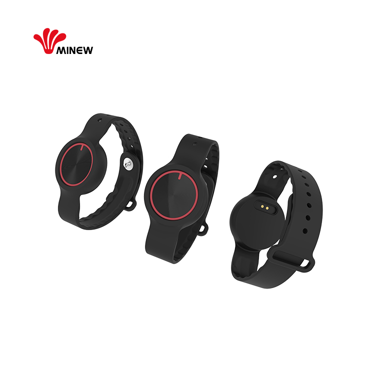 SoS emergency personal alarm bluetooth easy panic activation button wristband AOA BLE 5.1 / 5.0 Beacon