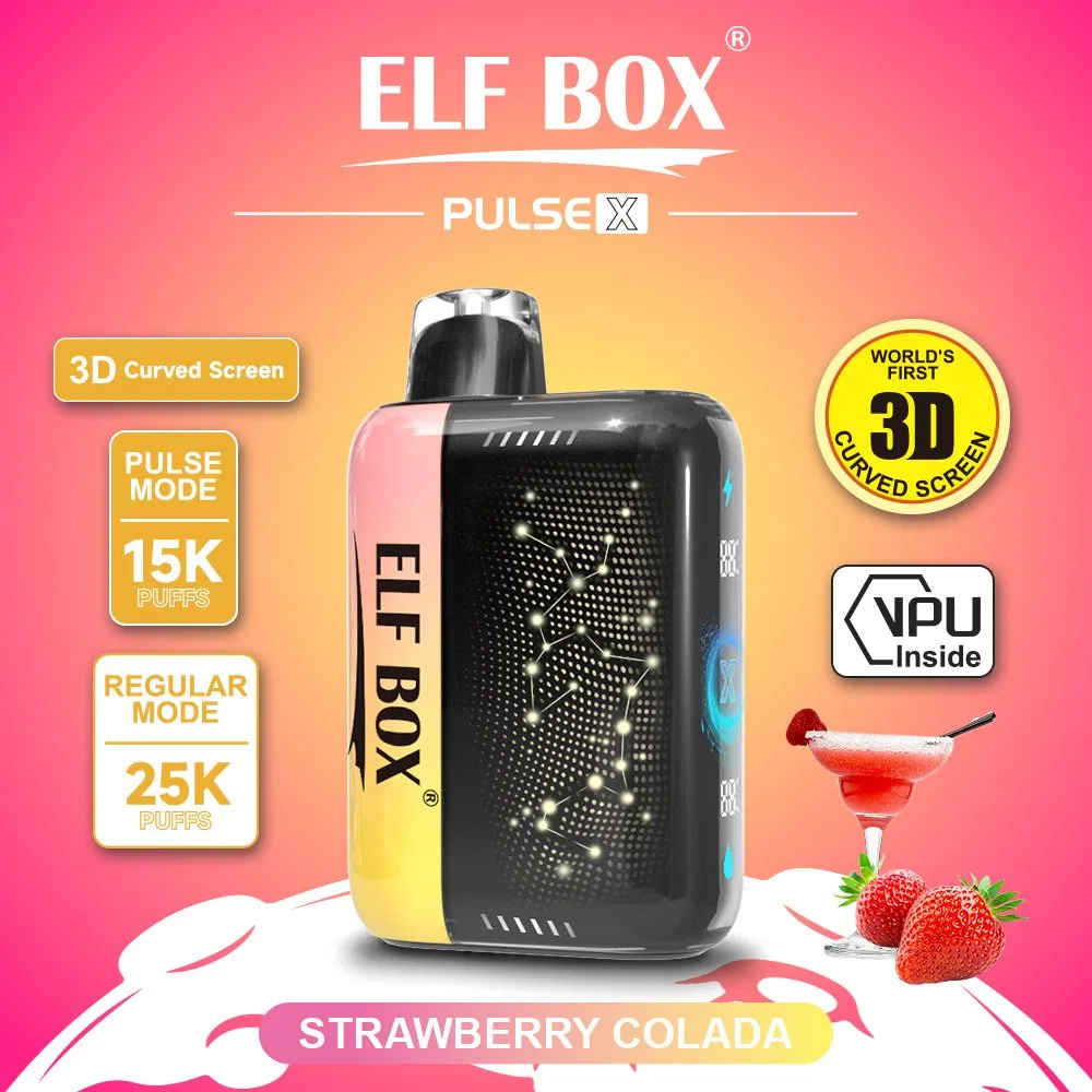 Nl Spain Distributors Elf Box Pulse X Eco-Friendly Disposable Vape 15000 Puff Vape 15000-25000 Puff Sizes Recyclable Parts Natural Flavors