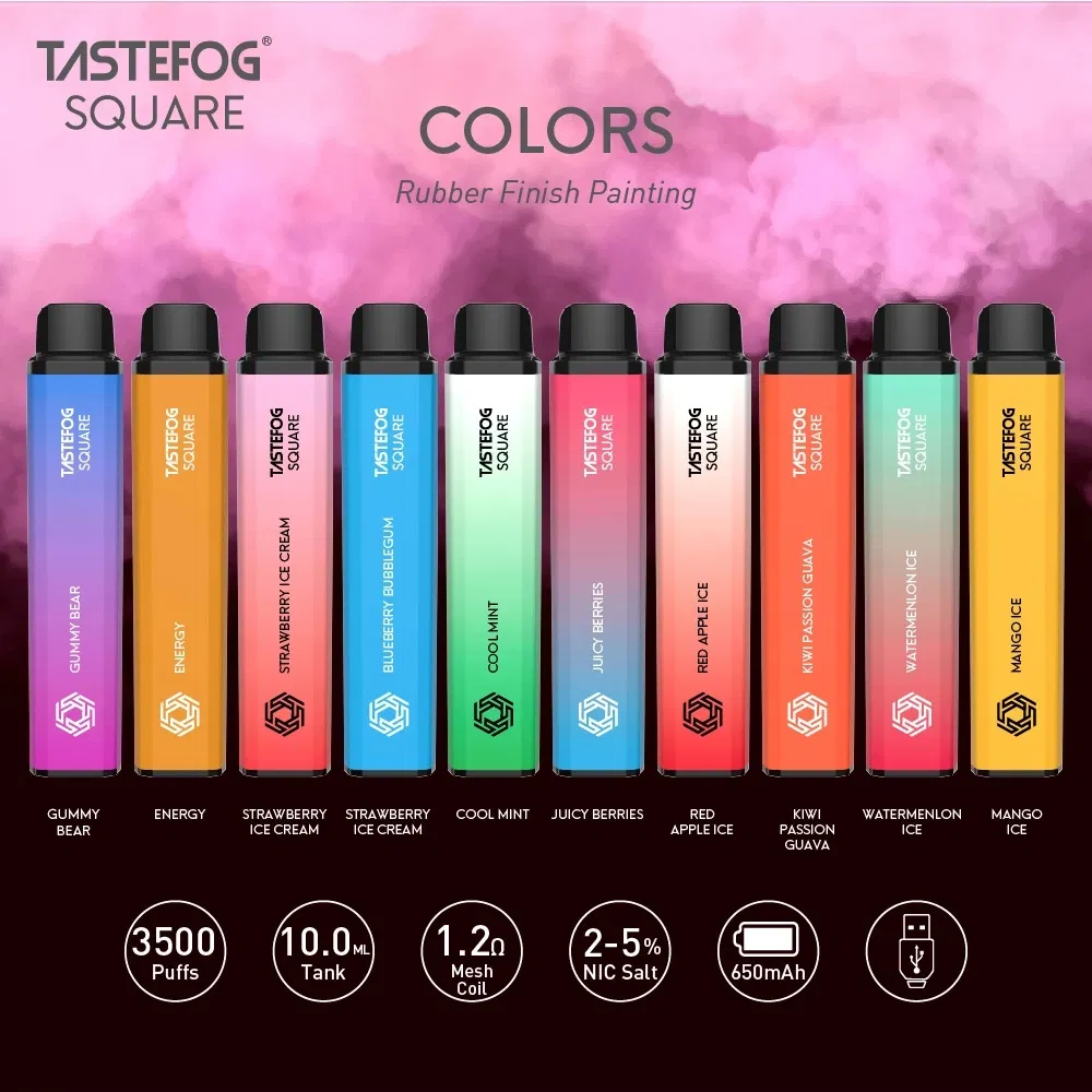 Tastefog Square 3500 Puffs Disposable E Cigarette Wholesale Vape 2% Salt Nicotine