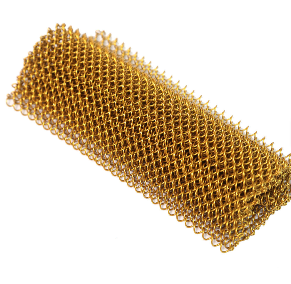 Premium Coil Wire Mesh Drapery | Aluminum-SS Blend with Track for Ceiling Partition Decor