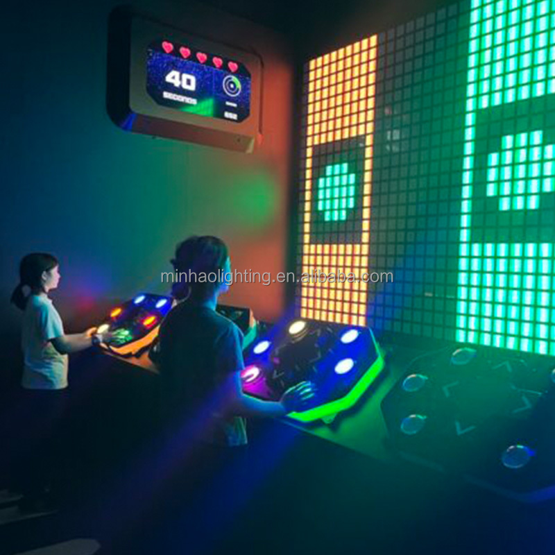 Indoor Amusement Park Facilities Playground Led Games Activate Buttons Kit Sensors