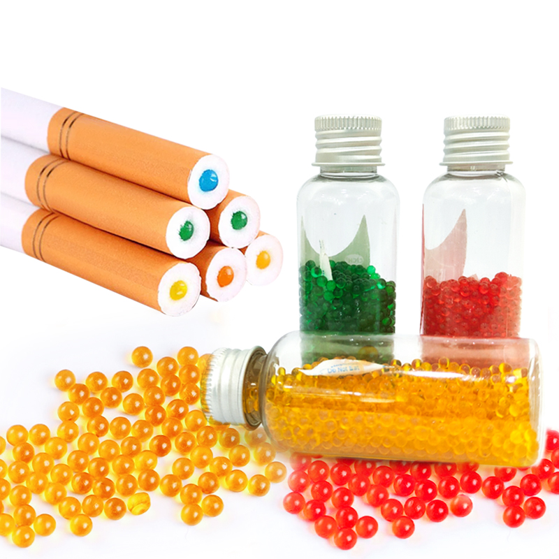 Wholesale Dual Filtration Cigarettes Pops Menthol Flavor Ball Pusher Pop Cut Filter Rod Tubes Mint Capsule Blasting Beads