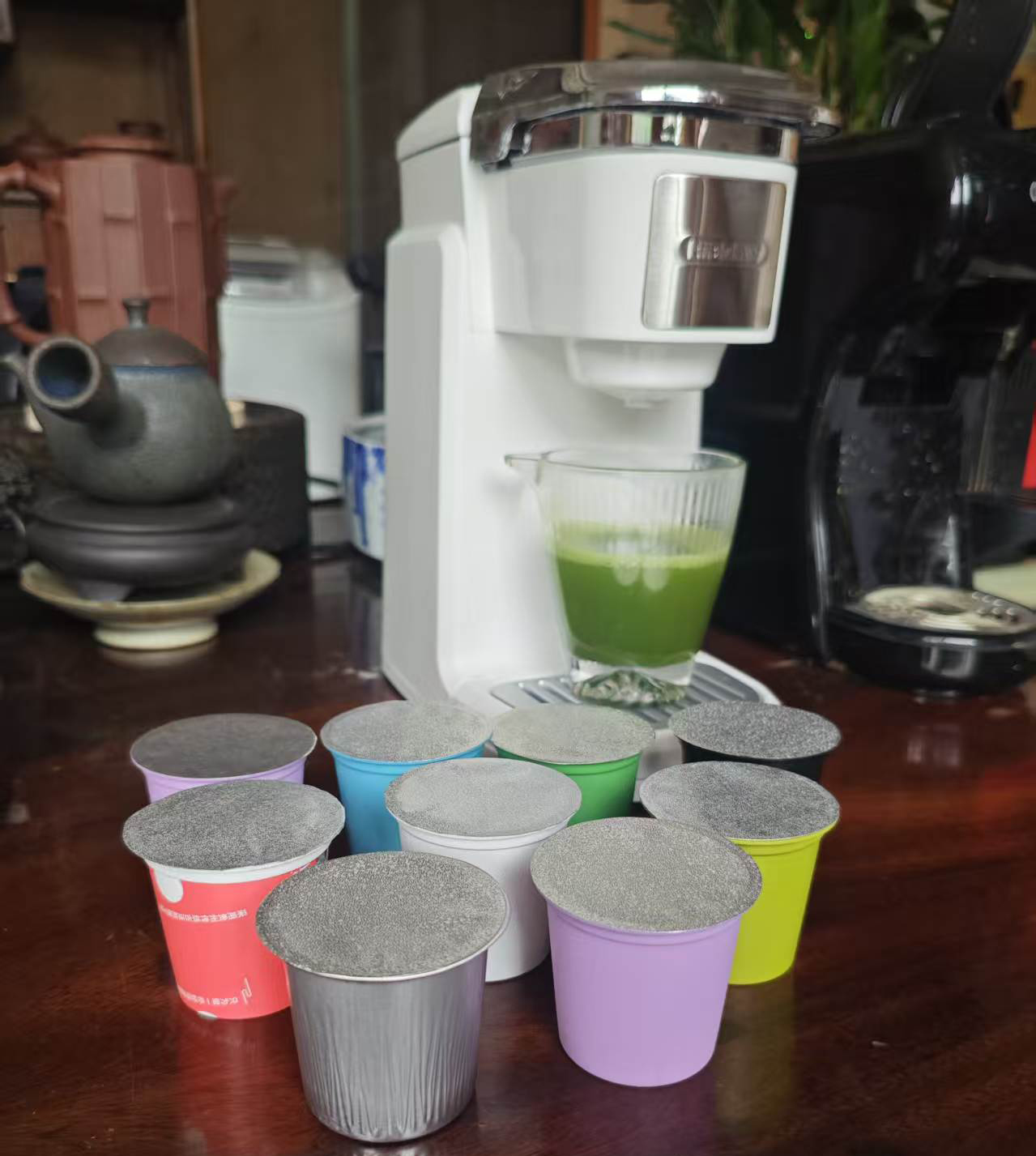 Organic Ceremonial Grade Instant Matcha Latte Pods Gourmet Aroma Blend Effortless Serve Hot Cold Compatible High Antioxidant