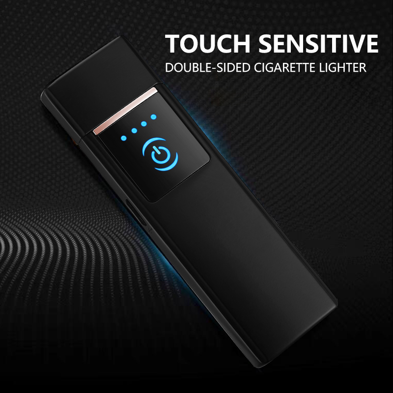 YQ041 ThinTouch Screen Double-sided USB Hot Sales Rechargeable Flameless Electronic Cigarette Made in China Usb Lighter